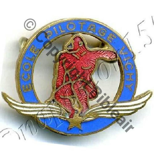 NH  ECOLE PILOTAGE VICHY  SM 2Anneaux Dos lisse Etoile plate PETIT MODELE Src.STELLA 108Eur05.06